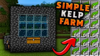 Easy 120 Kelp Farm for Minecraft Bedrock  PE Super Fast [upl. by Ynoyrb]