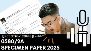 058002SP25 Paper Review Specimen Paper 2 For Examination From Year 2025 Onwards [upl. by Ear]