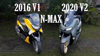 Review  NMAX 155 2020 V2 and comparison with V1 2016 Malaysia Spec [upl. by Delp]