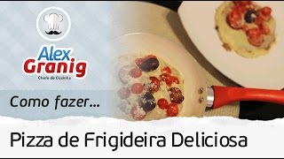 🔥PIZZA DE FRIGIDEIRA FÁCIL E RÁPIDO [upl. by Sible]