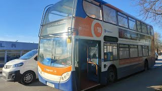 THRASH Stagecoach Midlands 15673 KX10KTC Scania N230UD Bodied Enviro400 [upl. by Murrell]