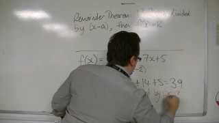 AQA Core 1 506b Introducing the Remainder Theorem [upl. by Ecinerev412]