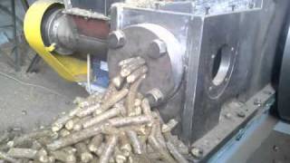 straw pellets  Ø 2022 mm pellet briquetting machine BT60 performance on one machine 300340 kgh [upl. by Ardnait]