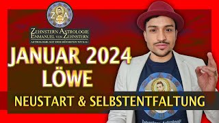 LÖWE MONATSHOROSKOP JANUAR 2024  NEUSTART ANPASSUNGEN amp SELBSTENTFALTUNG  ZEHNSTERN ASTROLOGIE [upl. by Mcfarland853]