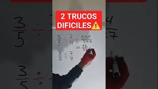 ➗️DIVISION de FRACCIONES  TRUCOS [upl. by Farah]