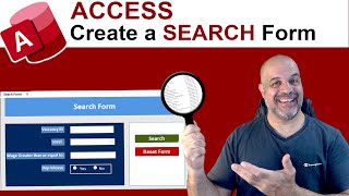 Create a SEARCH FORM  easily find records Microsoft Access [upl. by Amadus]