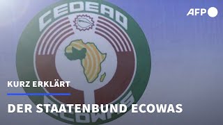 Kurz erklärt Der westafrikanische Staatenbund Ecowas  AFP [upl. by Luanne184]