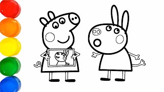 Peppa Pig Coloring Peppa Pig Coloring Book Peppa Pig Drawing and Coloring [upl. by Aicel319]