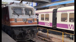 19015 Saurashtra Express Arrival at Borivali [upl. by Nolyd3]