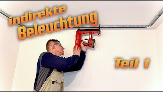 TrockenbauGipskartondecke abhängen mit indirekter LED  Beleuchtung Teil 1DH – Trockenbau [upl. by Boj355]