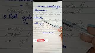 ChromosomeChromatidCell cycle definition biology biologyclass12 genetics ytshortsindia [upl. by Koehler]