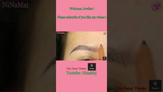 eyebrow tutorial with pencil eyebrows makeup beautiful brows eyebrow brow eyebrowpencil [upl. by Esorlatsyrc]