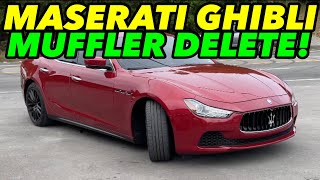 2016 Maserati Ghibli V6 Dual Exhaust w MUFFLER DELETE [upl. by Ariaek]