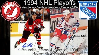 19940515G1 New Jersey Devils at New York Rangers Game 1 May 15 1994 Madison Square Gardens [upl. by Irrahs46]