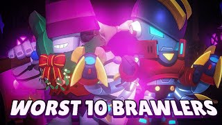 The Worst 10 Brawlers in Brawl Stars [upl. by Culosio]