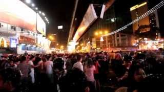 2013 New Year Eve Countdown Bukit Bintang KL Full fireworks Man jumps on Myvi HD [upl. by Emirac300]