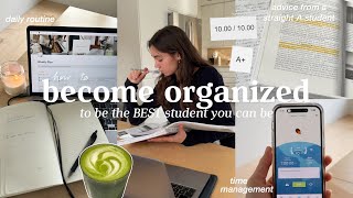 how to become organized to be the BEST student🔖 time management daily routine amp motivation tips [upl. by Juliana981]