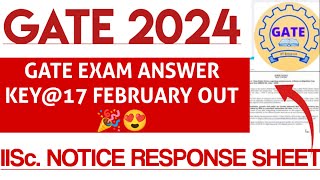 GATE response sheet 2024  GATE EXAM ANSWER KEY 2024  GATE RESPONSE SHEET  GATE RESULT DATE [upl. by Enelahs]