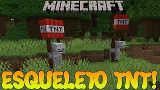 LOS ESQUELETOS TNT Minecraft 1144 MOD TNT YEETER [upl. by Lari215]