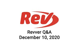 Revver QampA with Jason  Thurs Dec 10 2020 [upl. by Lagiba]