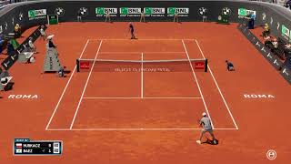 H Hurkacz vs S Baéz Roma 24 Round 4  AO Tennis 2 Gameplay aotennis2 AO2 [upl. by Heyman]