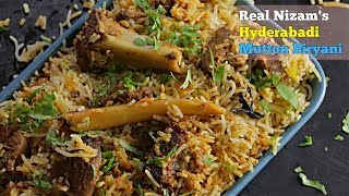 Mutton Dum Biryani  నిజమైన హైదరాబాది మటన్ బిర్యాని  How to Make Hyderabad Style Mutton Dum Biryani [upl. by Jeromy263]