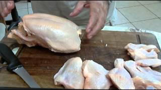 3 Break down a whole chicken by Chef Andros [upl. by Epilef404]