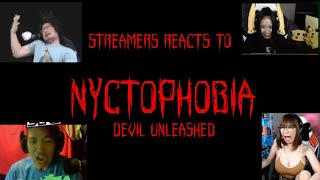 STREAMERS REACTIONS ON NYCTOPHOBIA DEVIL UNLEASHED JUMPSCARES [upl. by Ahsienor701]