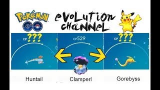 Shiny Clamperl Evolution to Gorebyss amp Huntail [upl. by Bac]