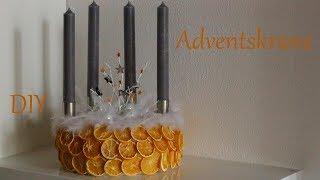 DIY  Adventskranz in orange  grau  Advents und Weihnachtsdeko  Just Deko [upl. by Haik]