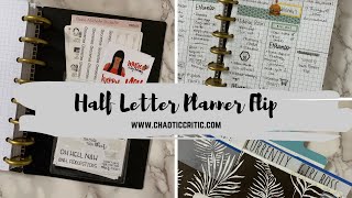 Half Letter Planner Flip  Functional Planner [upl. by Demmahom]