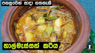 අලත් එක්ක රසම රස හාල්මැස්සෝ කරිය  Halmasso Curry  Sprats Curry [upl. by Findlay]