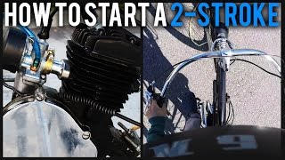 How to Start a 2Stroke Motorized Bicycle [upl. by Aland]