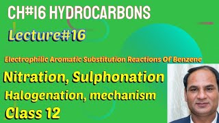 Ch16Lec16 Electrophilic Aromatic Substitution Reactions Of Benzene Class12 Chemistry [upl. by Nimsaj]