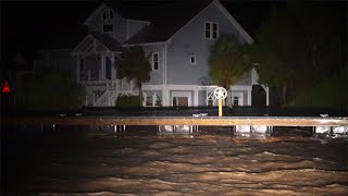 Hurricane Helene Landfall in Florida  Crazy Storm Surge [upl. by Aynor]