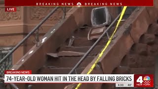 Brooklyn woman killed by falling bricks outside of brownstone  NBC New York [upl. by Porty221]