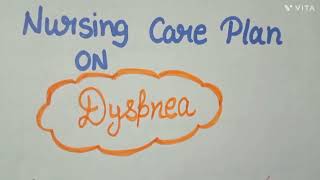 Nursing care plan on Dyspnea dyspnea ncp bscnursing gnm diagnosis nursingstudent [upl. by Kadner]