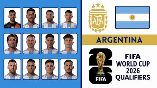 Argentina Squad FIFA World Cup 2026 Qualifiers  October 2024  Roster Insight [upl. by Euk528]