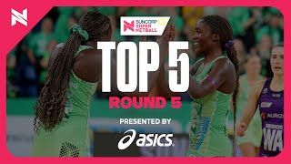 Top 5 Plays of Round 5  Suncorp Super Netball 2024 [upl. by Bruell974]