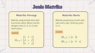 PENGERTIAN DAN JENIS MATRIKS [upl. by Dana]