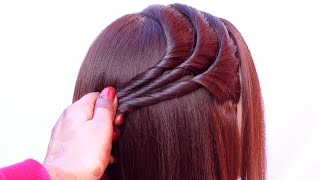 Simple and easy hairstyle for girls  quick hairstyle  hairstyle for girls  open hairstyle [upl. by Danforth]