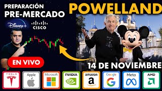 Powell Hablará Hoy SampP500 Listo Prep DIS CSCO NVDA TSLA AAPL MSFT AMZN GOOGL y Más [upl. by Derzon140]