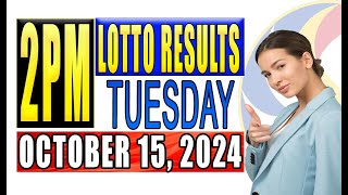 Lotto result today 2PM Tuesday October 15 2024 [upl. by Ainel961]