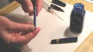 Refilling a Fountain Pen Ink Cartridge  Ink Refill Instructions [upl. by Schinica]