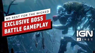 No Rest for the Wicked Exclusive Boss Battle Gameplay 4K 60FPS  IGN First [upl. by Ardnahcal690]