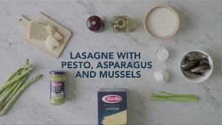 Lasagne with Pesto Genovese asparagus and mussels [upl. by Coco]