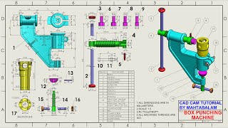 Box Punching Machine in SolidWorks  SolidWorks Parts and Assembly [upl. by Norbert]