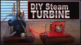 Homemade DIY Steam Driven Turbine for Model Toy Steam Engine [upl. by Yaf]