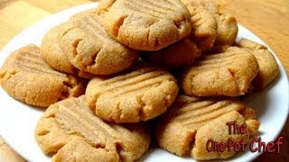 3 Ingredient Peanut Butter Cookies  One Pot Chef [upl. by Kasey]