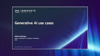 AWS Innovate March 2024  Generative AI use cases  AWS Events [upl. by Eiba]